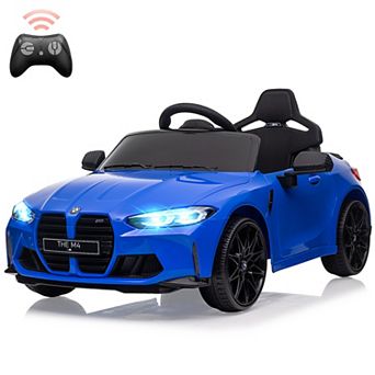 12V Licensed BMW M4 Kids Ride On Car, Electric Vehicle w/Remote, 3 Speeds, Bluetooth, MP3, Lights