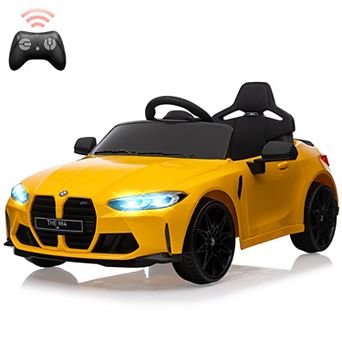 12V Licensed BMW M4 Kids Ride On Car, Electric Vehicle w/Remote, 3 Speeds, Bluetooth, MP3, Lights