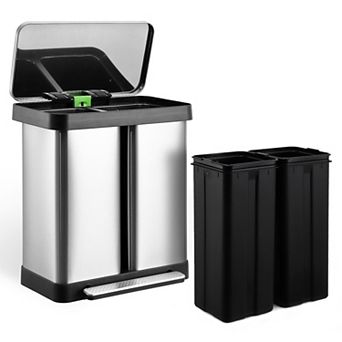 Fancihabor 16 Gallon Trash Can with 2 Removable Inner Buckets