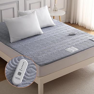 Flannel Heated Mattress Pad for Bed, 5-Temp Settings with 10H Auto Shut-Off, Ultra Soft