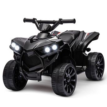 6V Kids ATV Quad Ride On Toy, Electric 4-Wheeler w/1.8MPH Speed, Music, LED Headlight, Foot Pedal