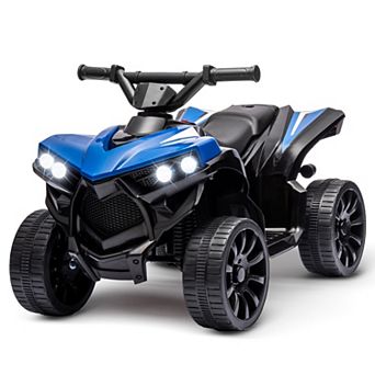 6V Kids ATV Quad Ride On Toy, Electric 4-Wheeler w/1.8MPH Speed, Music, LED Headlight, Foot Pedal