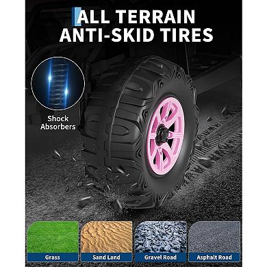 12V Kids Ride-On ATV with Parent Remote, Off-Road 4-Wheeler, Suspension, LED Flag, Bluetooth, Music