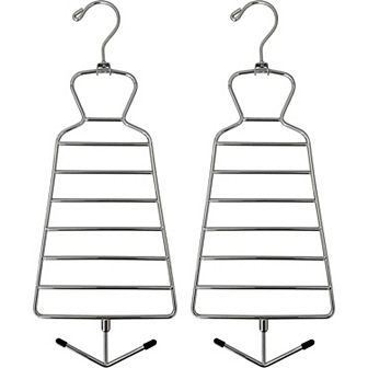 USTECH Space-Saving Scarf & Tie Hanger, Spinner Hook Metal Organizer (2 Pack)