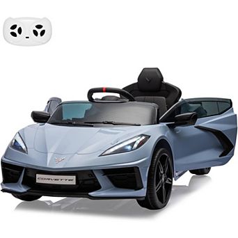 14V Kids Ride On Car, Licensed Corvette Battery Powered Electric Sports Car with Remote, LED, Music