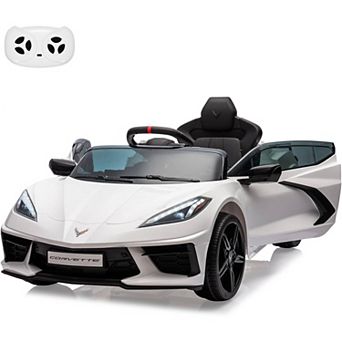 14V Kids Ride On Car, Licensed Corvette Battery Powered Electric Sports Car with Remote, LED, Music