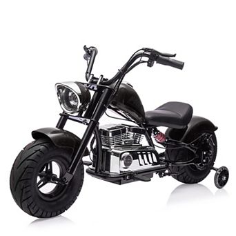 36V 350W Kids Electric Dirt Bike, w/Removable Training Wheels, 16.5MPH Max, Suspension, LED Lights