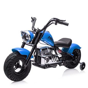 36V 350W Kids Electric Dirt Bike, w/Removable Training Wheels, 16.5MPH Max, Suspension, LED Lights