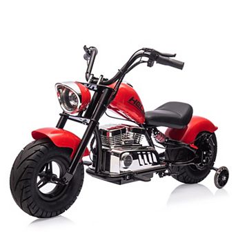 36V 350W Kids Electric Dirt Bike, w/Removable Training Wheels, 16.5MPH Max, Suspension, LED Lights