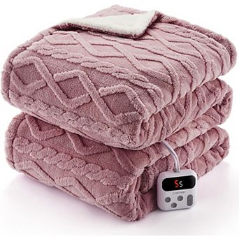 Hosslly Dual-Zone Electric Blanket, 10 Heat Levels & 10 Time Settings, Machine Washable