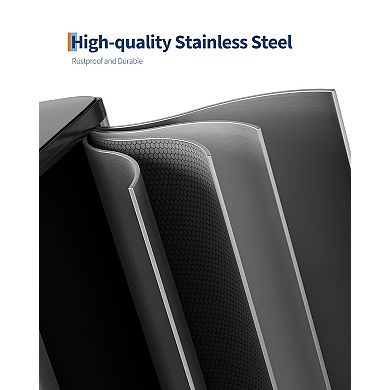 Fancihabor 30L Stainless Steel Double Trash Can with Lid for Kitchen Waste and Recycling