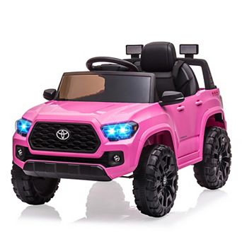 12V Licensed Toyota Tacoma Kids Ride-On Truck, Electric Car w/Remote, 2 Speeds, Suspension