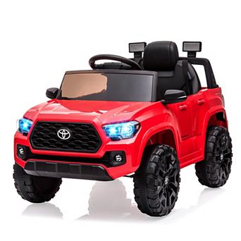 12V Licensed Toyota Tacoma Kids Ride-On Truck, Electric Car w/Remote, 2 Speeds, Suspension