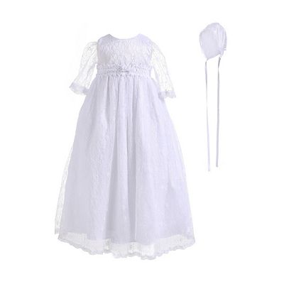 white lace dress with sleeves short Wedtrend Women Simple White Casual Dress Lace Holiday Boho Beach Dress With Short  Sleeves – WEDTREND main image 1