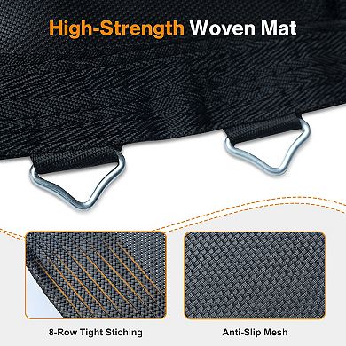 Aoodor Trampoline Replacement Mat Fits 8/10/12/14/15 FT Round Frame with V-Rings