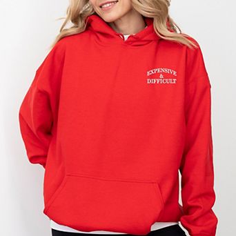Embroidered Expensive & Difficult - Women's Graphic Hoodie