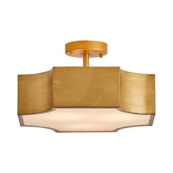 Parrot Uncle Modern Gold 3-Light Semi-Flush Mount Ceiling Light