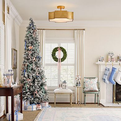 Parrot Uncle Modern Gold 3-Light Semi-Flush Mount Ceiling Light