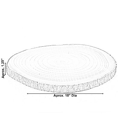 Barky Natural Wood Slabs Rustic Ornament Slice Tray Table Charger 18" set of 4