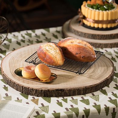 Barky Natural Wood Slabs Rustic Ornament Slice Tray Table Charger 18" set of 4