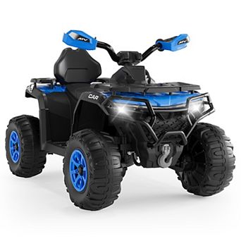 12V Kids Ride-On ATV with Parent Remote, Off-Road 4-Wheeler, Suspension, LED Flag, Bluetooth, Music