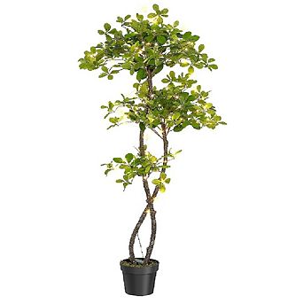Artificial Black Olive Tree with Lights,Tall Faux Floor Plant in Nursery Pot for Home/Office Decor