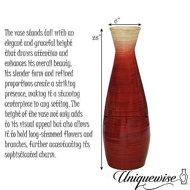 Classic Bamboo Floor Vase Handmade