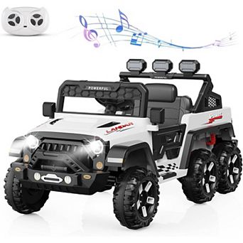 24V 6-Wheel Kids Ride On Car, 4WD Switchable Electric Vehicles, Remote, 3 Speeds, Bluetooth & LED