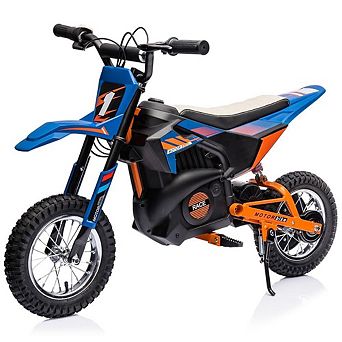 24V Electric Dirt Bike for Kids 250W Off-Road Motorcycle 13.6MPH w/Twist Throttle, Metal Suspension