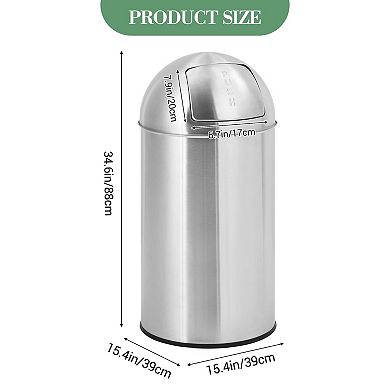 Fancihabor Heavy-Duty Commercial Trash Can with Anti-Fingerprint Cover