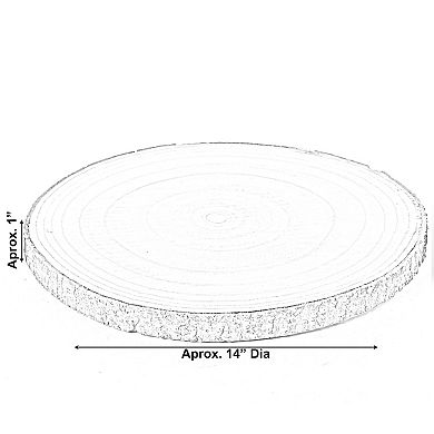 Barky Natural Wood Slabs Rustic Ornament Slice Tray Table Charger 14" set of 4
