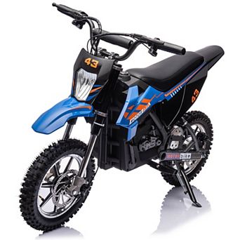 36V Electric Dirt Bike, 15.5MPH Off-Road Motorcycle w/500W Brushed Motor, Disc Brake, LED Light