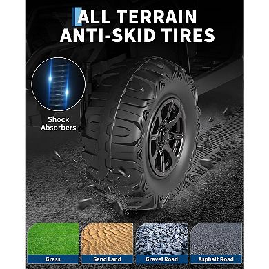 12V Kids Ride-On ATV with Parent Remote, Off-Road 4-Wheeler, Suspension, LED Flag, Bluetooth, Music