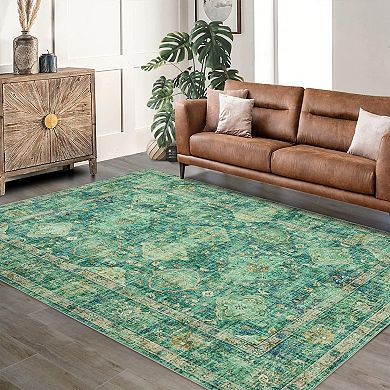 Vintage Persian with Gemstone Pattern Abstract Area Rugs
