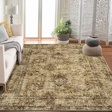 Vintage Persian with Gemstone Pattern Abstract Area Rugs