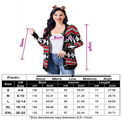 Ugly Christmas Cardigan Knitted Long-Sleeved Sweater for Women
