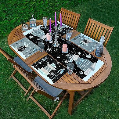 Christmas Table Runner and Placemat 5-Piece Set, Christmas Table Decoration, Perfect for Dinner