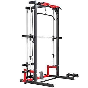 Soozier Smith Machine, Multi-Function Power Cage with Lat Pull Down System