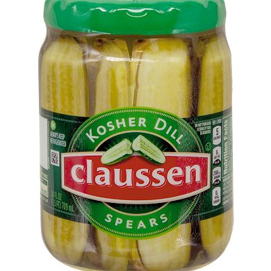 Kraft Claussen Pickles Jar Shatterproof Hallmark Christmas Ornament