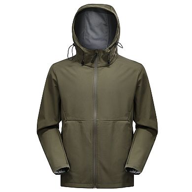 Men's Fleece Lined Softshell Jacket Warm Water Resistant Windproof