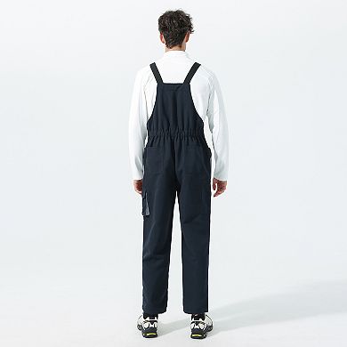 Men's Bib Overalls Loose Fit Workwear with Cargo Pockets