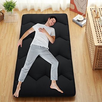 Japanese Futon Floor Mattress for Adults Kids, Roll Up Sleeping Mattress