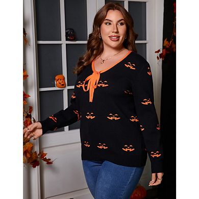 Women's Fall V Neck Sweater Plus Size Trendy Long Sleeve Coat Casual Lightweight Knit Pullover Tops