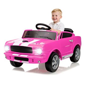 Licensed Shelby 12V Kids Electric Car Parent Remote 3 Speeds Music for Kids White