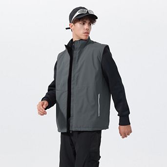 Men's Padded Vest Windproof Full Zip Sleeveless Warm Outdoor
