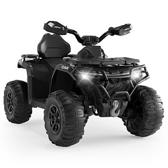 12V Kids Ride-On ATV with Parent Remote, Off-Road 4-Wheeler, Suspension, LED Flag, Bluetooth, Music