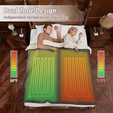 Heated Blanket Electric Blanket, Cozy Soft Fleece Fast Heating Blankets