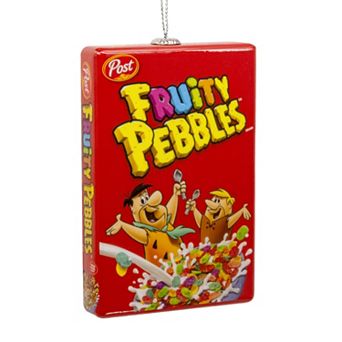Post Flintstones Fruity Pebbles Cereal Shatterproof Hallmark Christmas Ornament