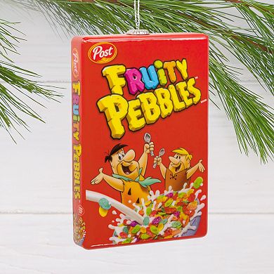 Post Flintstones Fruity Pebbles Cereal Shatterproof Hallmark Christmas Ornament