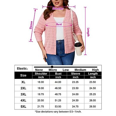 Women's Plus Size Light Weight Cardigan Sweater Long Sleeve Knitted Sweaters Coat